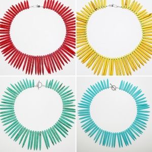 Turquoise Teeth Collar Necklace